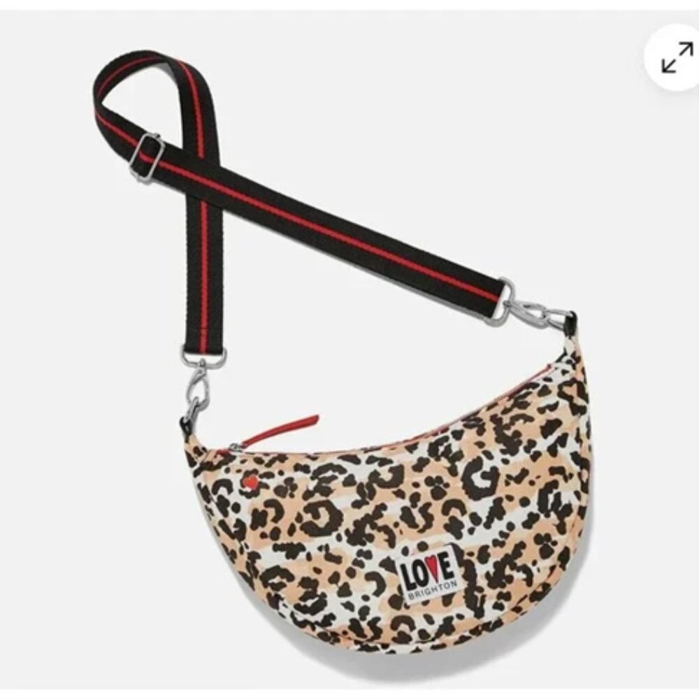 Brighton - Leopard /Animal Print / Spotted Love Swing Bag- NWT